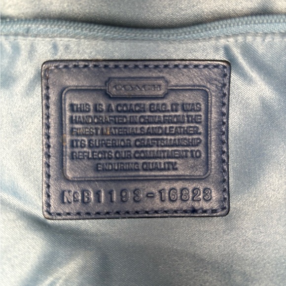 Coach Kristin Elevated limited edition Navy Leather Satchel No. B1193- 16823 - Picture 12 of 14